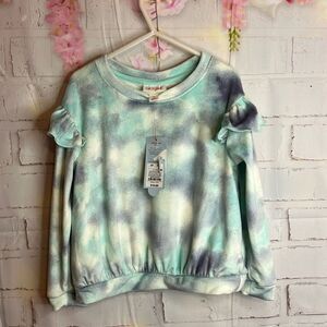 Cat & Jack girls 5t Super Soft long ruffle sleeve TopNWT